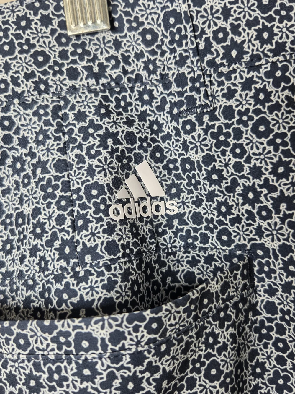 Adidas Blue Floral Performance Chino Shorts